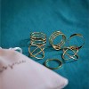 Maya's Grace Stackable Midi and Knuckle Rings Set for Women, 6-Piece Boho Aesthetic Jewelry in Gold and Silver - image 2 of 4