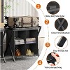Heybly Luggage Rack for Guest Room, Set of 2, Folding Suitcase Stand with Fabric Storage Shelf - 3 of 4