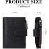 BEAFUP Women's Genuine Leather Wallet,Compact Size Wallet, RFID Blocking,with 14 Slots and 2 Zippered Pockets & Zipper Coin Pouch - 3 of 4