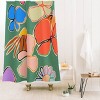 Deny Designs Sandrapoliakov Vintage Garden Shower Curtain Green : Microfiber, Machine Washable, Non-Slip Backing - 2 of 3