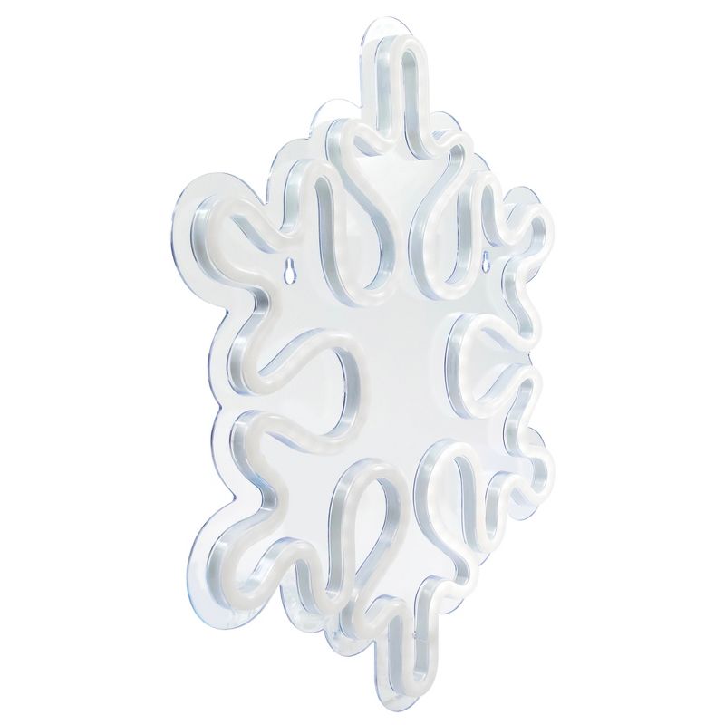 Northlight 15" White LED Lighted Neon Style Snowflake Christmas Window Silhouette, 4 of 5