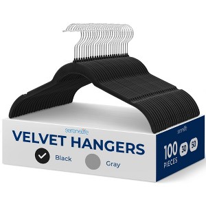 SereneLife Velvet Shirt Hangers - 1 of 4