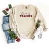 Simply Sage Market Women's Graphic Sweatshirt Merry Teacher Buffalo Plaid - 2 of 2