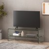 39.37" Tempered Glass Modern TV Stand with Built-In Shelf, Sideboard Cabinet Open Back and Safety Shatter Feature - 4 of 4