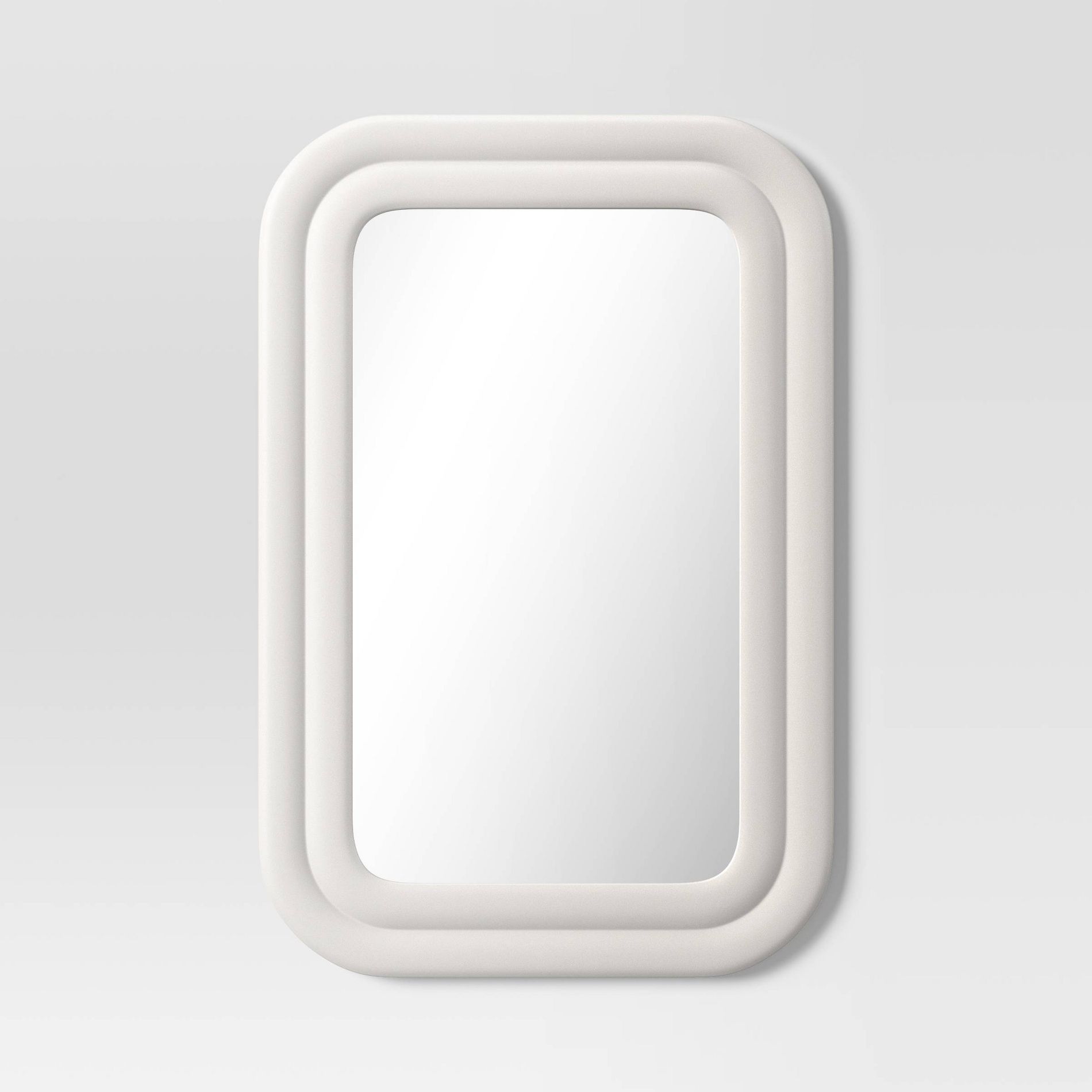 24"x36" Textured Wall Mirror White - Threshold™