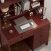 Wood Desk and Upholstered Chair Set with Drawers for Bedroom Study – 40"L Space-Saving –Cuddlewood - 2 of 4