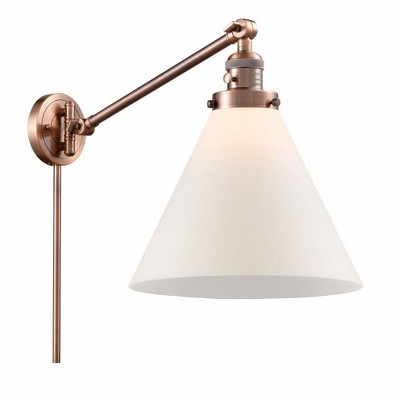 Cone - 1 Light Swing Arm Wall Sconce In Industrial Style-16 Inches Tall and 12 Inches Wide