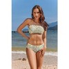 AI'MAGE Bikini Set for Women Two Piece Swimsuits 2024 Floral Bathing Suit Bandeau Swimswear with Removable Shoulder Straps - 2 of 3