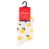 Women's Zesty Lemon Novelty Face Novelty Socks - 3 of 3