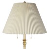 360 Lighting Spenser Retro Art Deco 58" Tall Floor Lamp Brushed Antique Brass Beige Fabric Pleated Empire Shade for Living Room Bedroom - 3 of 4
