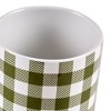 Design Imports Antique Green & White Buffalo Check Ceramic Canister Set/3 - 2 of 4