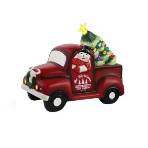 Mr. Christmas Nostalgic Ceramic Truck with LED Christmas Tree Decoration - 1 of 1