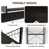 Kitchen Baker Rack, 4-Tier Storage Shelf with Power Outlet and 10 Hooks, Industrial Microwave Stand Coffee Bar Table - 3 of 4