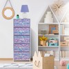 Sorbus Narrow 5 Drawers Nightstand with Steel Frame, Wood Top, Easy Pull Fabric Bins for Home, Bedroom, Office & Dorm - 4 of 4