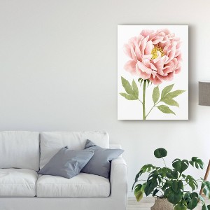 Grace Popp 'Watercolor Peony I' Canvas Art - Trademark Fine Art - 1 of 4