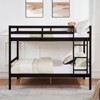 AZL1 Life Concept Beds Full Bunk Bed Elevated Guardrails Versatile Functionality Enhanced Bed Frame Design for Kids, Espresso, 78.35"*59.06"*61.81" - 2 of 4