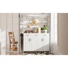 VYNXARIA 51.2'' Minimalist Four-Door Shoe Cabinet with Coat Rack & Storage Drawers - 4 of 4