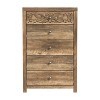 Galano Lophelia 5 Drawer 29.6 in. Wide Chest of Drawer in Dusty Gray Oak, Knotty Oak - 2 of 4