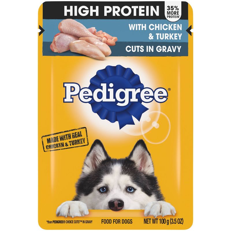 Pedigree Pouch High Protein Wet Dog Food - 3.5oz
, 1 of 5