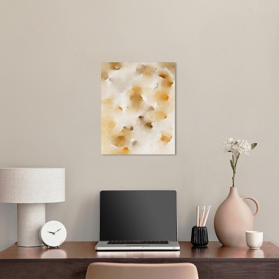 Amber and Beige Abstract Canvas Art, 16" x 20"