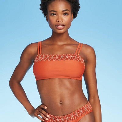 red bralette bikini