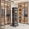 LOVMOR Rotating Shoe Rack Tower,Fit 24-28 Pairs Of Shoes or Bags Shoe Cabinet,Round Carousel Vertical Handbag Organizer - 4 of 4