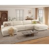 Dyonery 160" Oversized Modular Sectional Sofa, 6-Seat U-Shaped Comfy Cloud Couch Set with 2 Pillows & 2 Movable Ottomans, Chenille - 2 of 4
