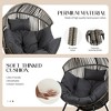Celebalcony Wicker Egg Chair Rattan Rocking Chair with Cushion, Oversized Patio Lounge Rocker Chair for Outdoor-Indoor,Balcony, Backyard,Garden - 2 of 4