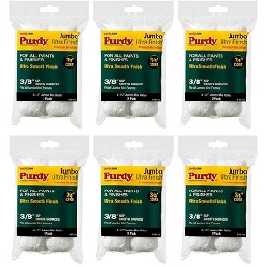 Genuine Purdy 6 Sets of Ultra Finish Jumbo Mini 4-1/2" x 3/8" Nap 2 Pack Roller Covers 140624052-6PK - 1 of 1