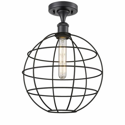 Innovations Lighting Lake Placid 1 - Light Semi-Flush Mount in  Matte Black