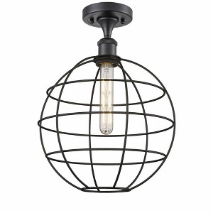 Innovations Lighting Lake Placid 1 - Light Semi-Flush Mount in  Matte Black - 1 of 1
