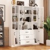FUFU&GAGA Large Combo Storage Cabinet Glass Door Display Cabinet Combined Cabinet Organiser - 3 of 4