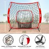 PLAYAPUT Baseball Batting Tee and 6FT Baseball Net with Large Pocket Combo for Batting, Hitting, Pitching,Throwing, Red and Black - 2 of 4