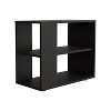 Vynxaria Modern Side Table, Open Storage, Melamine, Wengue, 19.7" H x 23.6" W x 11.8" D - 4 of 4