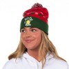 Elf The Movie Beanie Ugly Sweater Adult Knit Embroidered Cuffed Beanie Hat with Pom Multicolored - 3 of 4