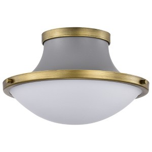 Nuvo Lighting Lafayette 1 - Light Flush Mount in  Matte Gray - 1 of 4