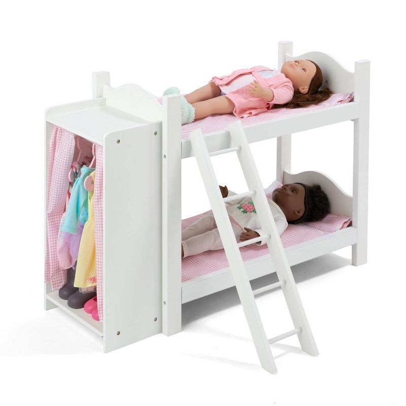 Badger Basket Doll Bunk Beds with Ladder and Storage Armoire, 5 of 8