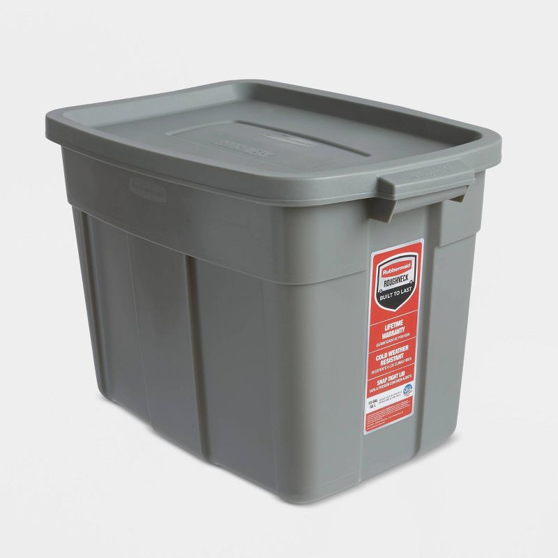 Rubbermaid 18gal Roughneck Storage Tote Gray, 1 of 11