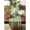 Design Imports  Ribbed Fringe Table Runner, Olive, 14X108" - 4 of 4