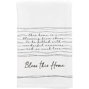 Pavilion Gift Company - Bless This Home - 100% Cotton Tea Towel - Kitchen Textiles - 1 of 4