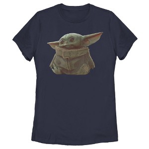Women's Star Wars The Mandalorian The Child Portrait T-Shirt - 1 of 4