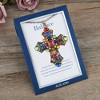 Anna-Kaci Colorful Stained Glass Rhinestone Cross Pendant Necklace Gift Message Card & Envelope Faith Jewelry Gifts - 3 of 4