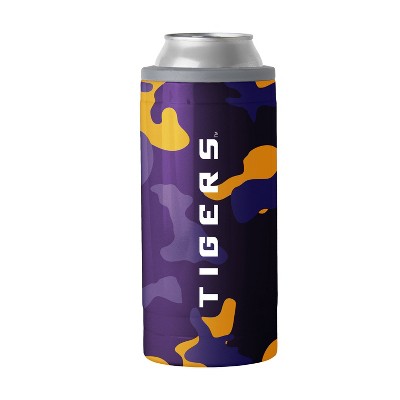 NCAA LSU Tigers 12oz Slim Can Camo Cooler