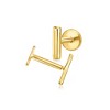 Pure Collection by Ross-Simons 14kt Yellow Gold Bar Flat-Back Stud Earrings - 3 of 4