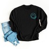 Simply Sage Market S.W.Smiley Embroidered Simple Wink Bold Sweatshirt - 3 of 4