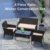 Nestl 4 Piece Wicker Patio Furniture Set - Outdoor Furniture Patio Set with Coffee Table - image 2 of 4