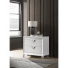 Vynxaria Modern White 2-Drawer Nightstand, LED Glow, V-Shape Handles, Transparent Acrylic Legs, Spacious Storage - 2 of 4