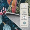 Itopfox Midnight Jungle Green Washable Rug, Soft Area Carpet for Bedroom, Office, Living Room, Dining Room, Botanical Non Slip Rug - 4 of 4