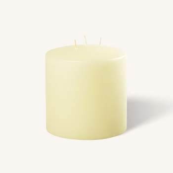 Hyoola Ivory 3 Wick Pillar Candle - 6" x 6"