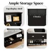 Lirago 3-in-1 Hallway Hall Tree with 2 Drawers & 4 Coat Racks-Wooden Shoe Bench with Cushion for Entryway Black 16.5"D * 34.5"L  * 68"H - 3 of 4